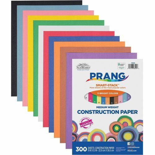 PACON Pacon PAC6525 Construction Paper 9x12 Assorted 300 Pack