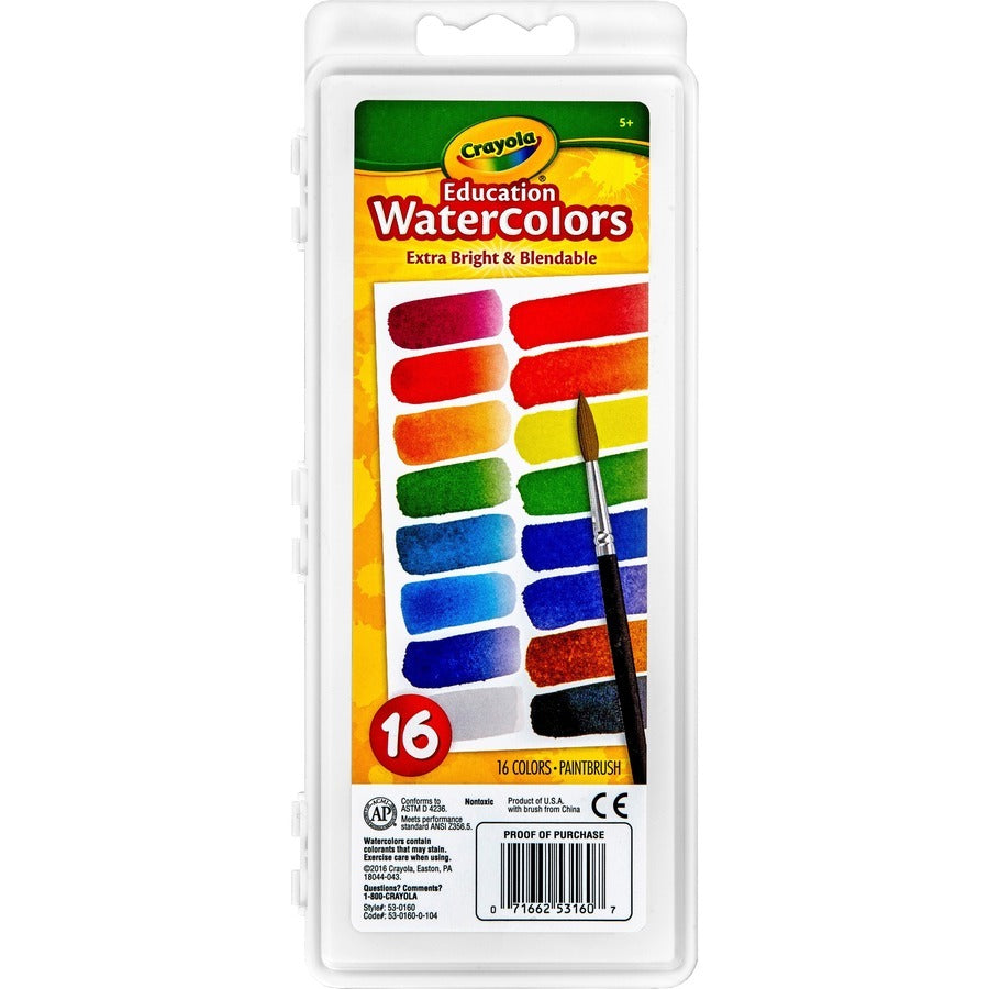 CRAYOLA Crayola CYO530160 Watercolors 16 Pack