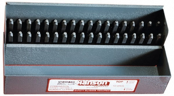 C H HANSON C.h. Hanson 21626 Heavy-duty Steel Stamp Set 36 Piece