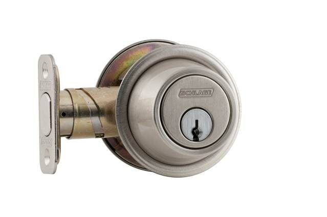 SCHLAGE Schlage Commercial B560FP619 Fire Rated Deadbolt Satin Nickel