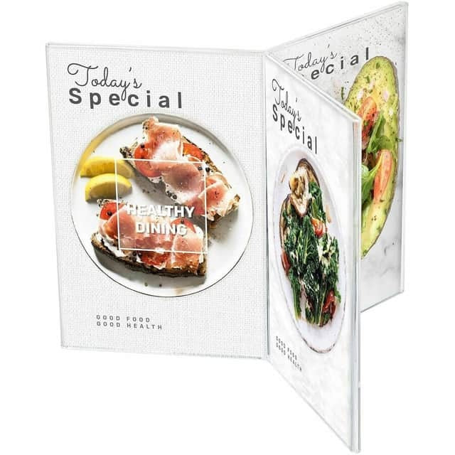 DEFLECTO Deflecto DEF4443 6-sided sign/menu holder (4 inches x 6 inches media / 1 each / six-sided) 4443