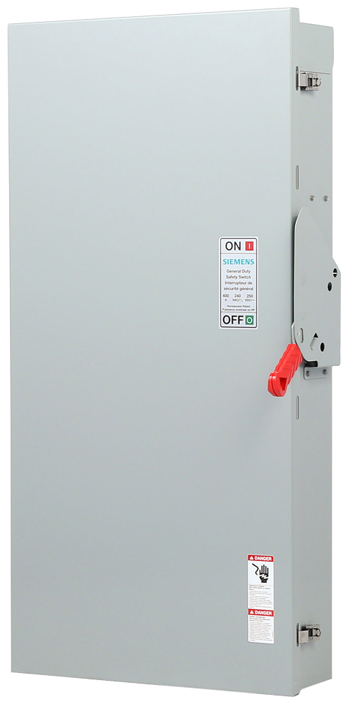 Siemens GF225NRA Low Voltage Circuit Protection General Duty Safety Switch 240 VAC 400 A 2-Pole