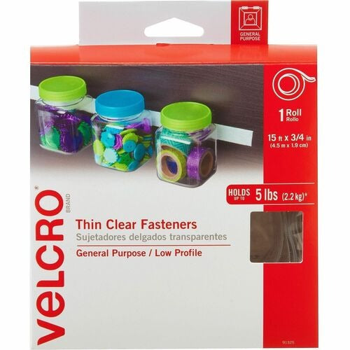VELCRO Velcro Industries VEK91325 Thin Clear Hook-and-loop Tape
