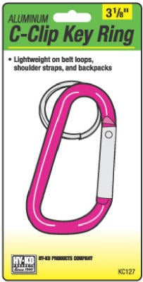 HY-KO Hy-ko Prod Co KC127 Large Aluminum C-clip Split Key Ring