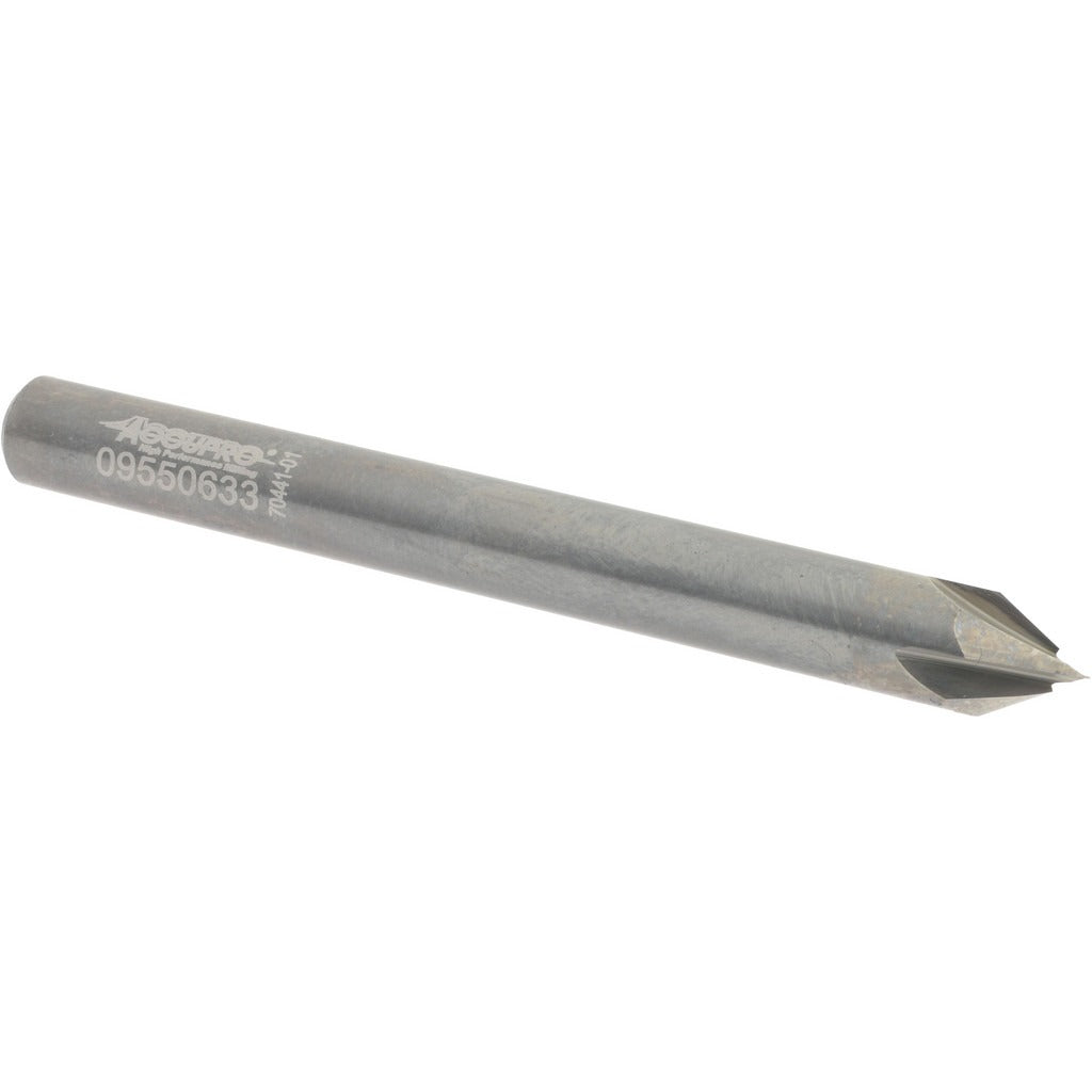 ACCUPRO Accupro 2500040 Chamfer Mill 1/4 in 4 Flute Solid Carbide