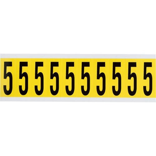 BRADY Brady 3440-5 Number Label 2.25 H x 0.875 W Card of 10