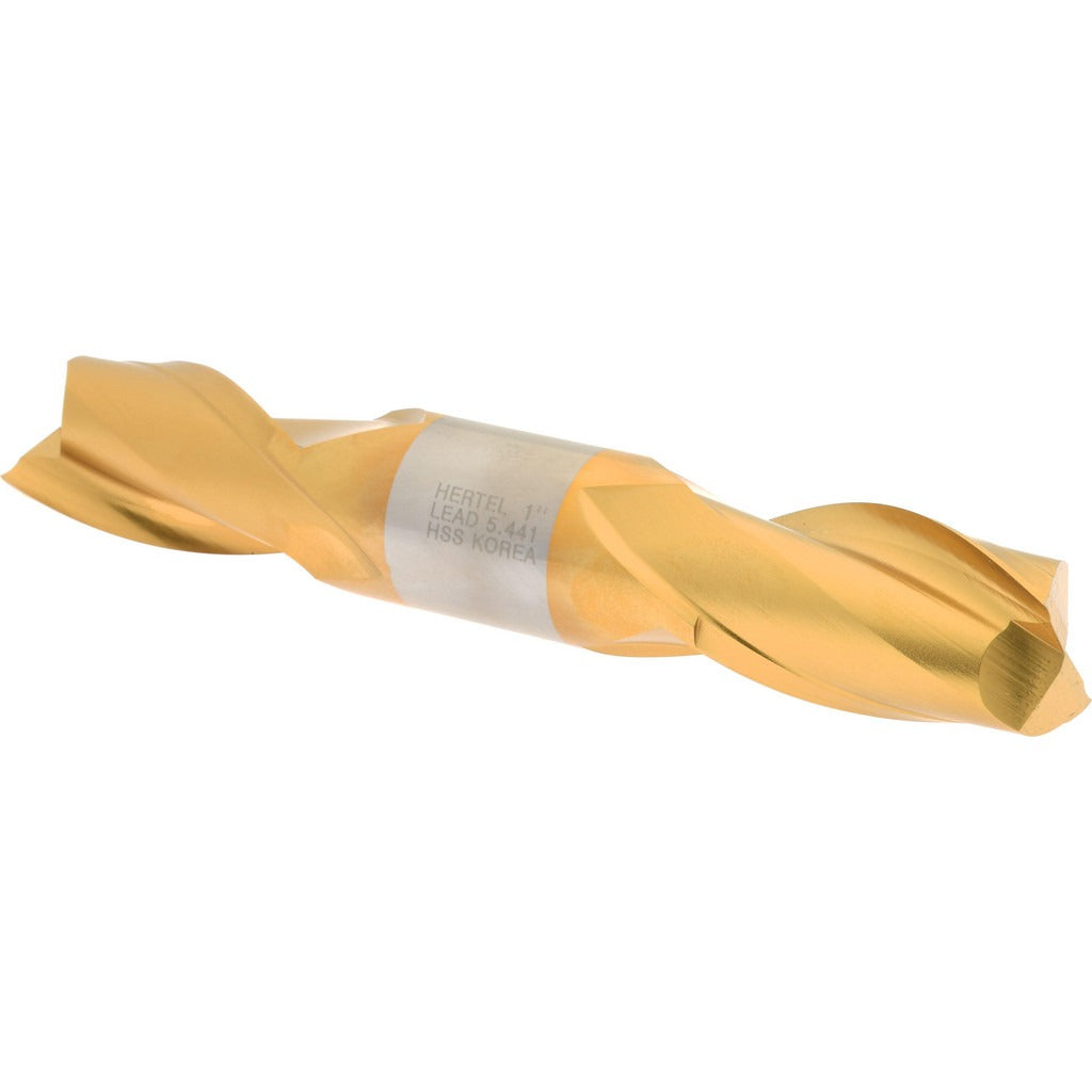 HERTEL Hertel E8050064 Square End Mill 1 in 2 Flute Hss Tin