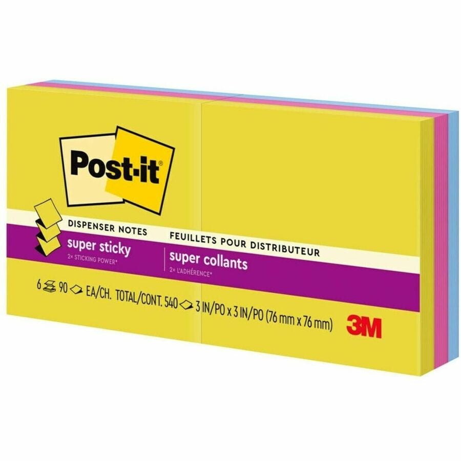 3M 3M MMMR3306SSJOY Post-it Super Sticky Pop-up Notes 3 in x 3 in 6 Pack R330-6SSJOY