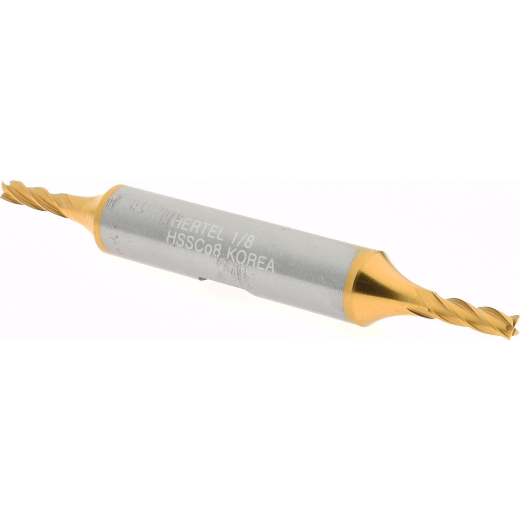 HERTEL Hertel E4053008 Square End Mill 0.125 in 4 Flute Cobalt