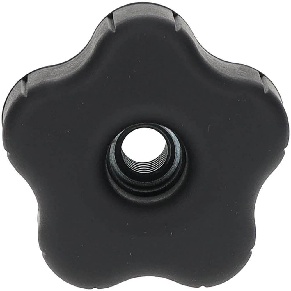GIBRALTAR Gibraltar 5B50F207A8Z001G Lobed Knob 5-point 1.91in Black