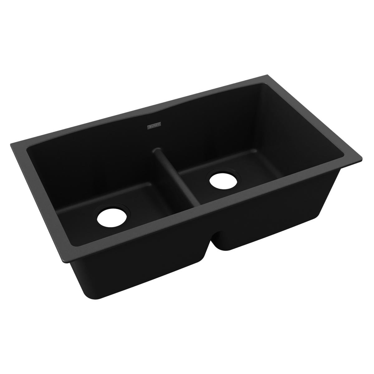 BSC PREFERRED Bsc Preferred ELGDULB3322BK0 Quartz Double Bowl Sink