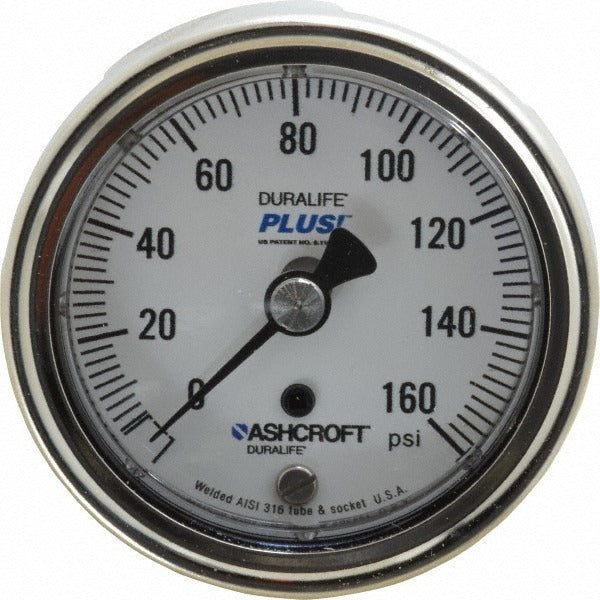 ASHCROFT Ashcroft 94890XLL Pressure Gauge 2.5 in 0-160 Psi Cb Mount