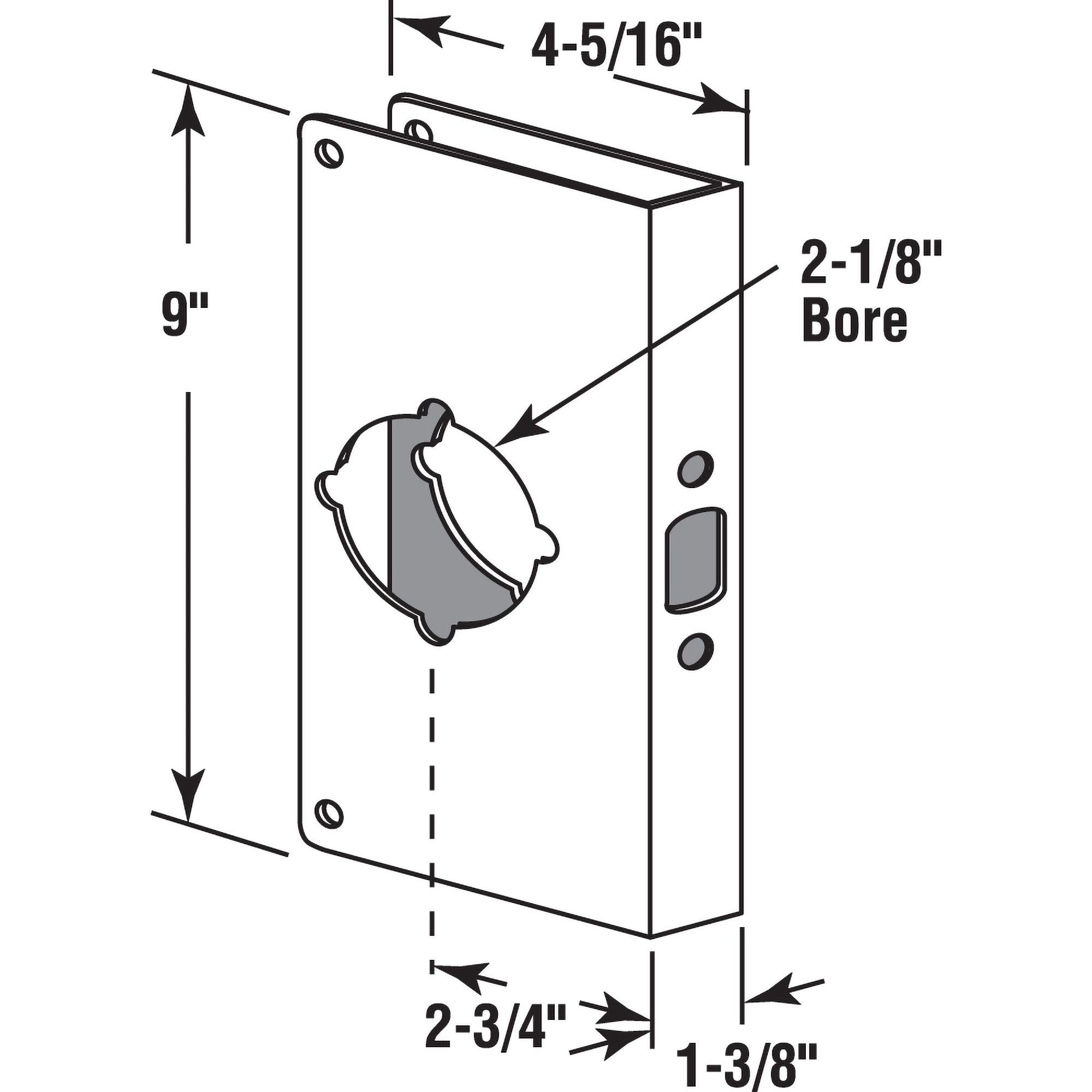 PRIME-LINE Prime-line MP9452 Door Lock Reinforcer Stainless Steel