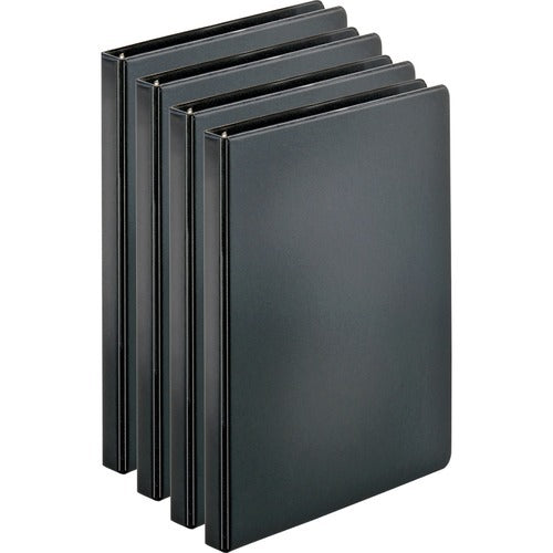 BUSINESS SOURCE Business Source BSN28526BD Round Ring Binder 0.5 in Black 4pk