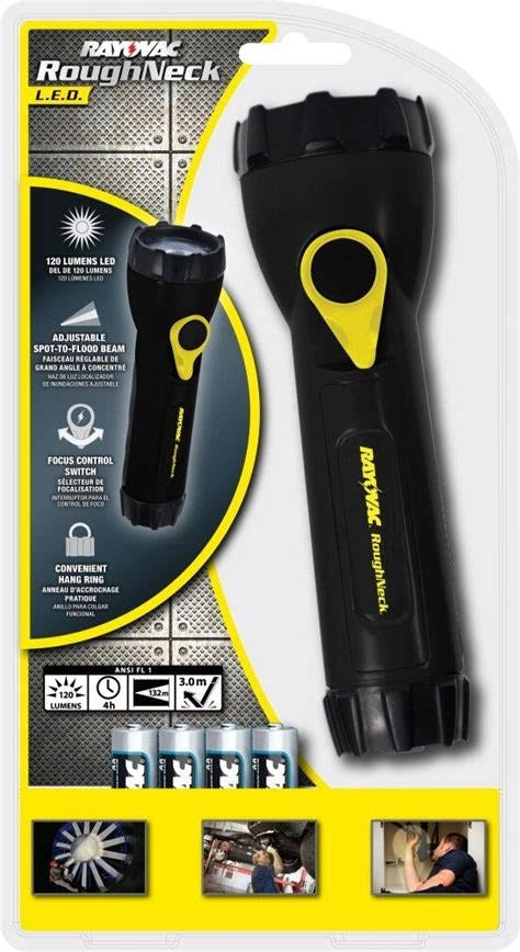 RAYOVAC Rayovac RNF4AA-B Roughneck 120 Lumen Flashlight 4AA