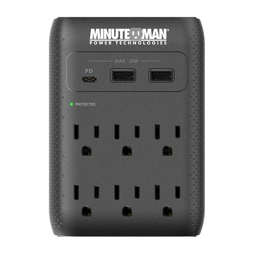 MINUTEMAN Minuteman MMS-WAL6U3 Surge Wall Tap 2160J