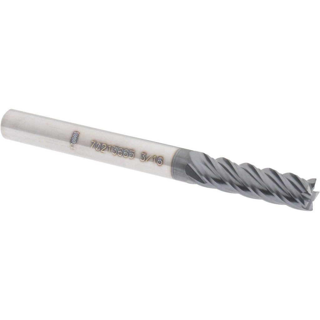 ACCUPRO Accupro 12180714 Square End Mill 3/16 in 5 Flute Carbide