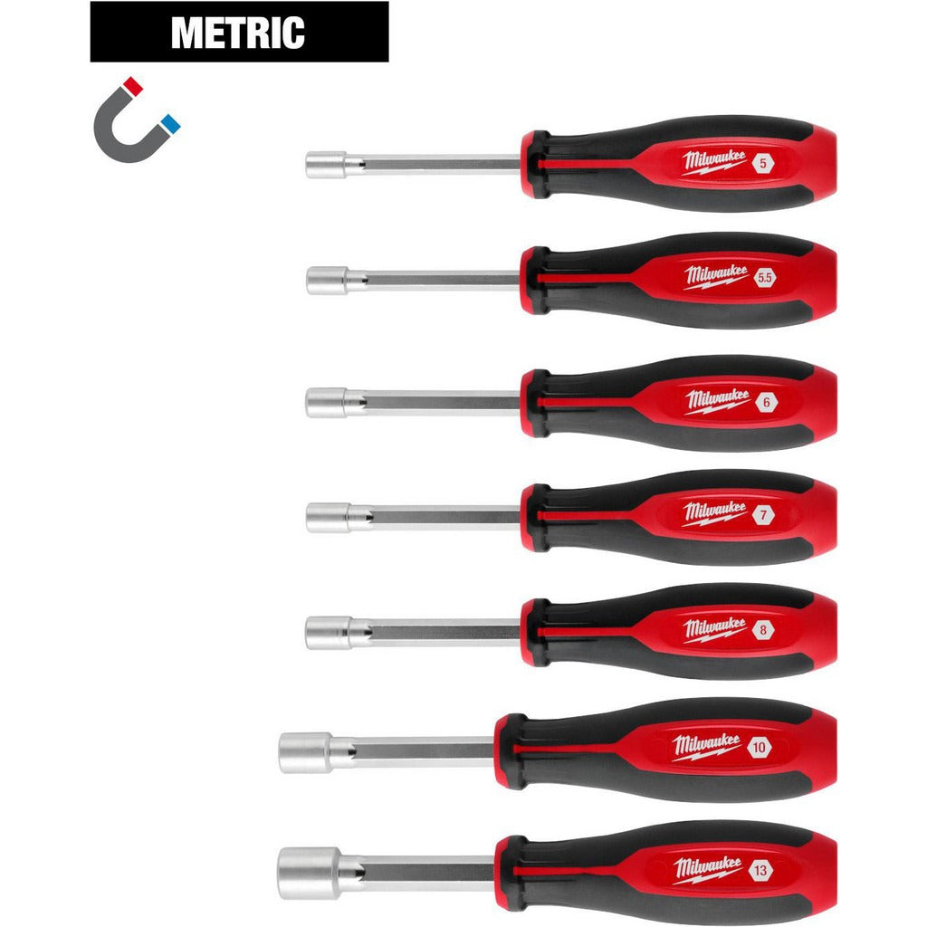 MILWAUKEE Milwaukee Tool 48-22-2548 Metric Nut Driver Set 7 Pc