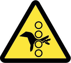 ACCUFORMNMC Accuformnmc ISO445AP Pinch Point Hazard Safety Label