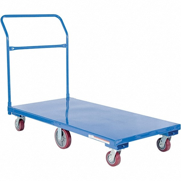 VESTIL Vestil FLAT-C Steel Flat Bed Cart Polyurethane Casters