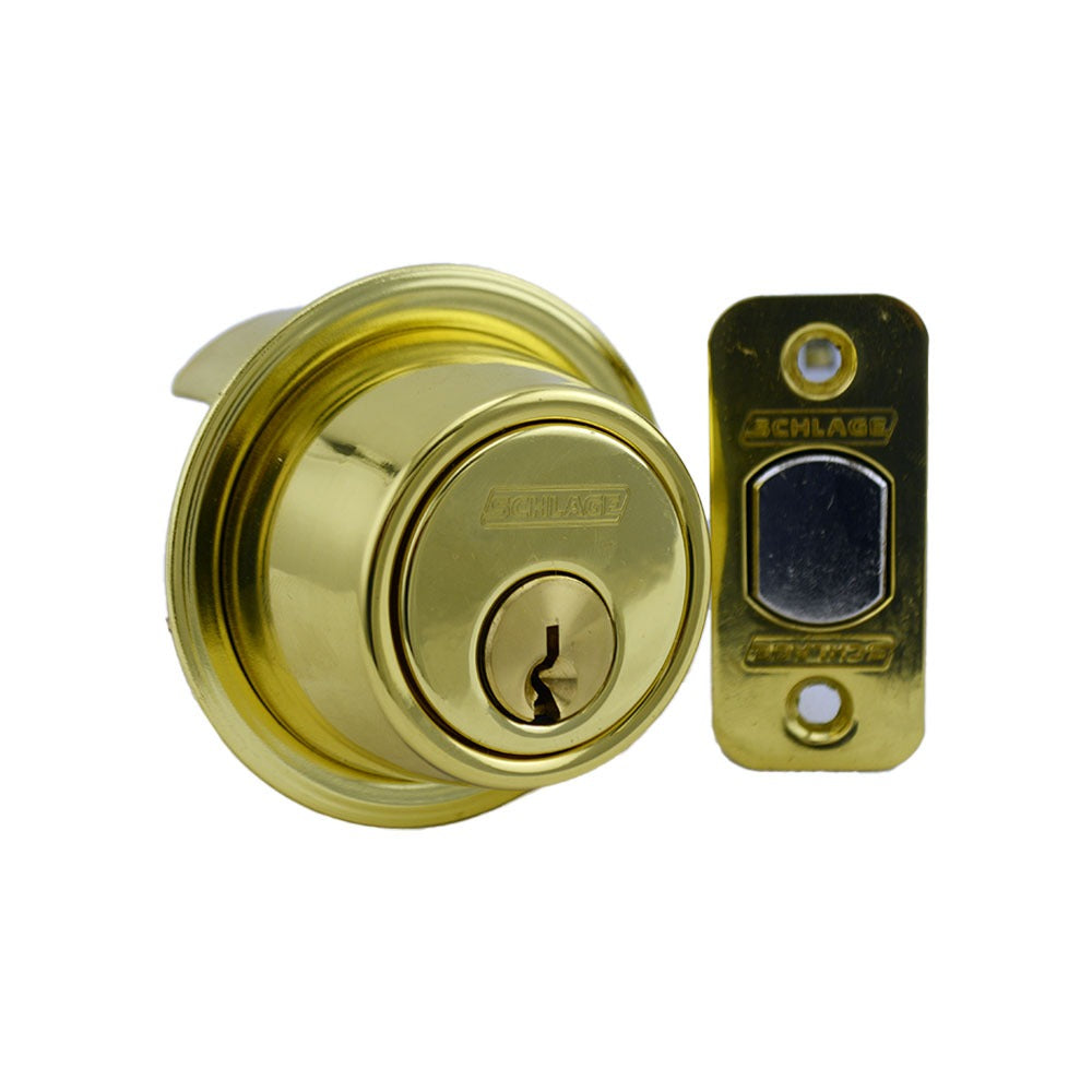 SCHLAGE Schlage Commercial B561P605 Grade 2 Deadbolt Bright Brass