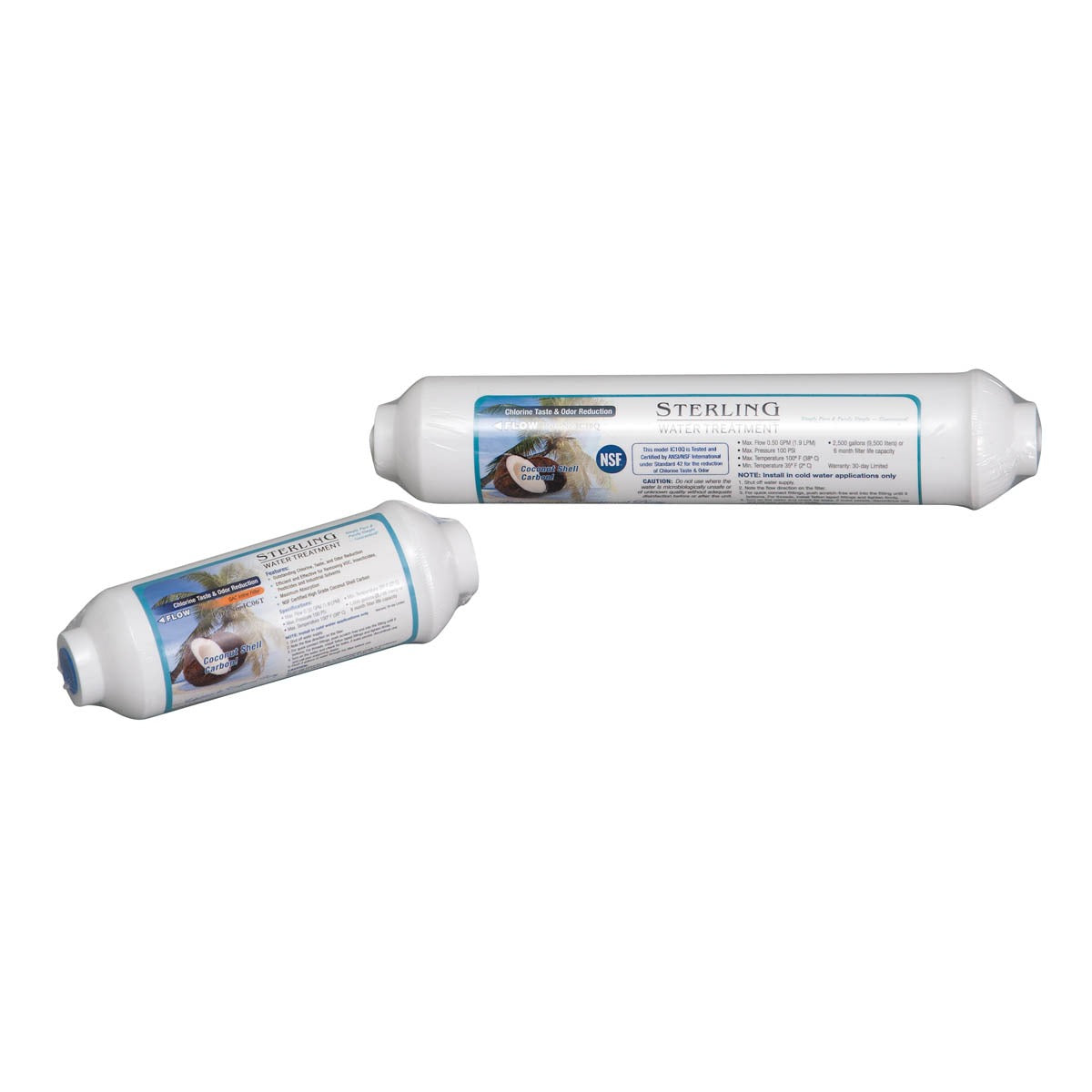 STERLING WATER TREATMENT STERLING WATER TREATMENT IC06T Inline Carbon Filter 6 inches