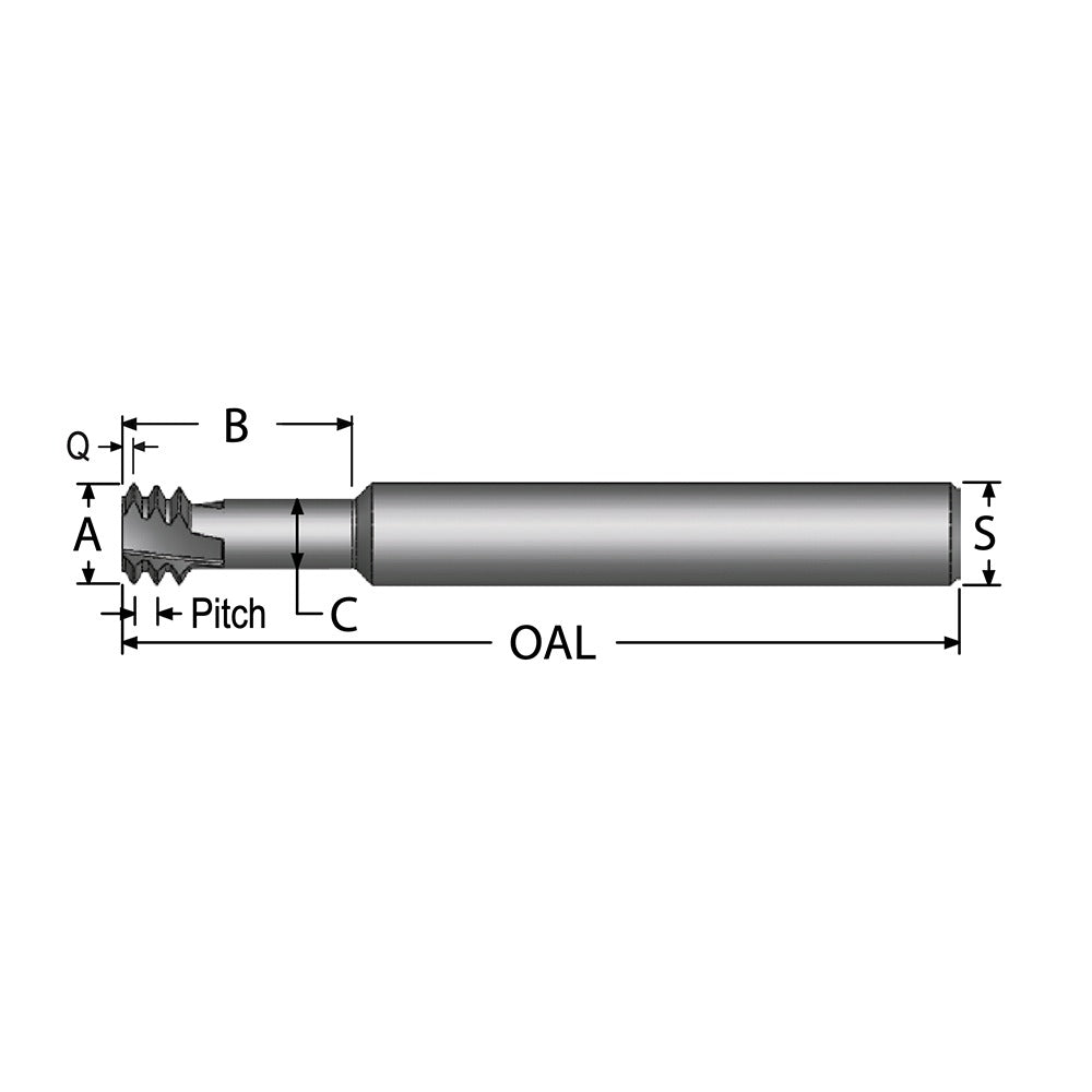 SCIENTIFIC CUTTING TOOLS Scientific Cutting Tools TMLR470-11ELA Thread Mill 5/8-11
