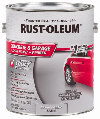 RUST-OLEUM Rust-oleum 225359 Concrete Floor Paint Gallon Gray Satin