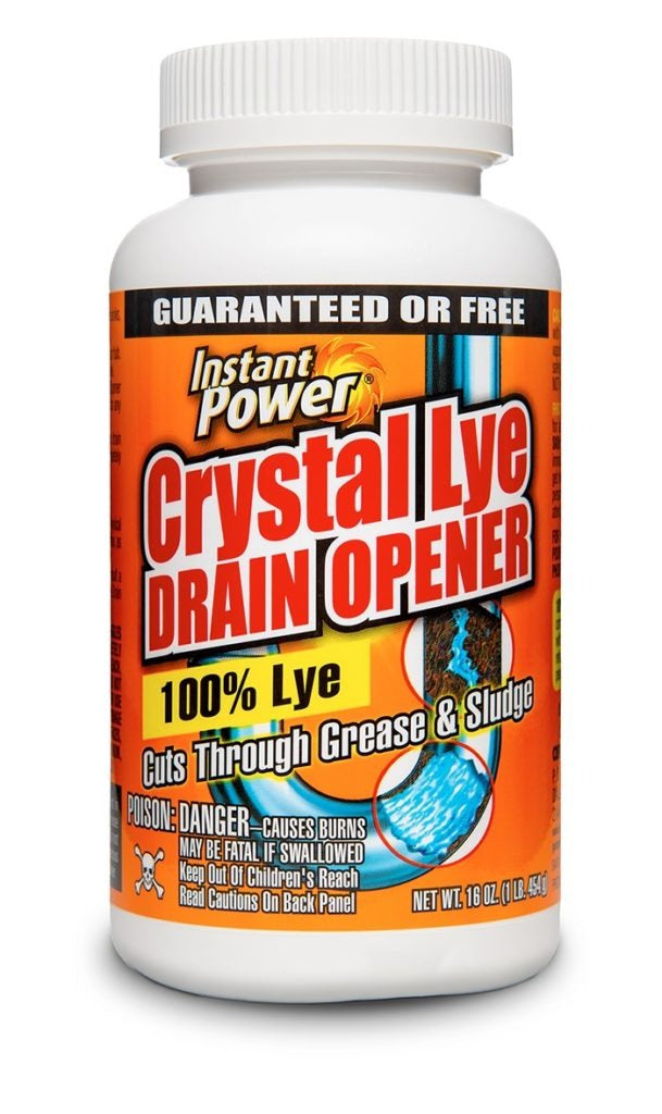 INSTANT POWER Instant Power 1650 Crystal Lye Drain Opener 100% Lye (1 lb)