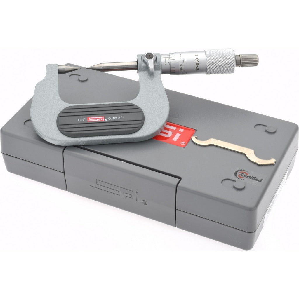 SPIROTHERM Spi CMS160412054 Point Micrometer 1 Inch Ratchet Stop