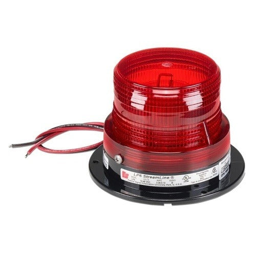 FEDERAL SIGNAL Federal Signal LP6-012-048R Strobe Screw-on Dome 12-48V Red