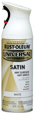 RUST-OLEUM Rust-oleum 245210 Universal Satin White Spray Paint 12 Oz