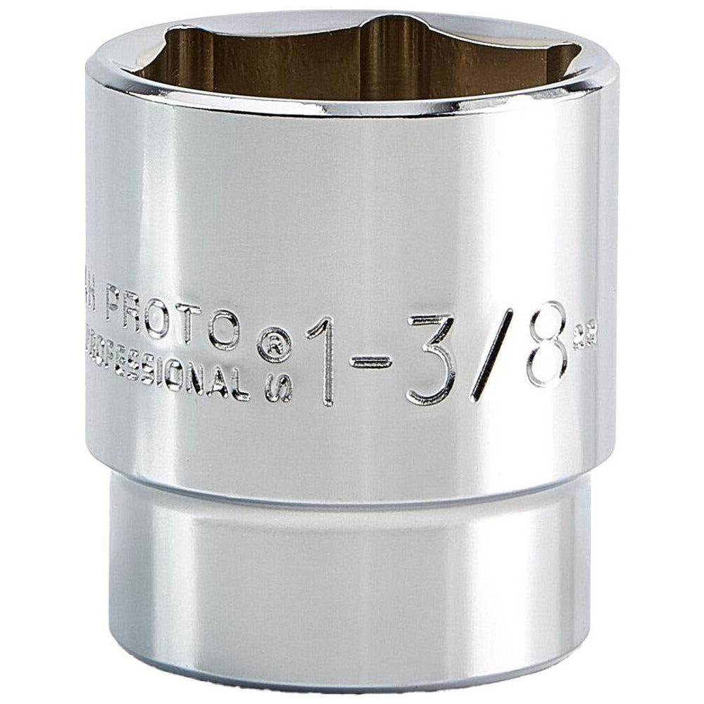 PROTO Proto J5444H 1-3/8 Inch 6-point Hand Socket 1/2 Drive