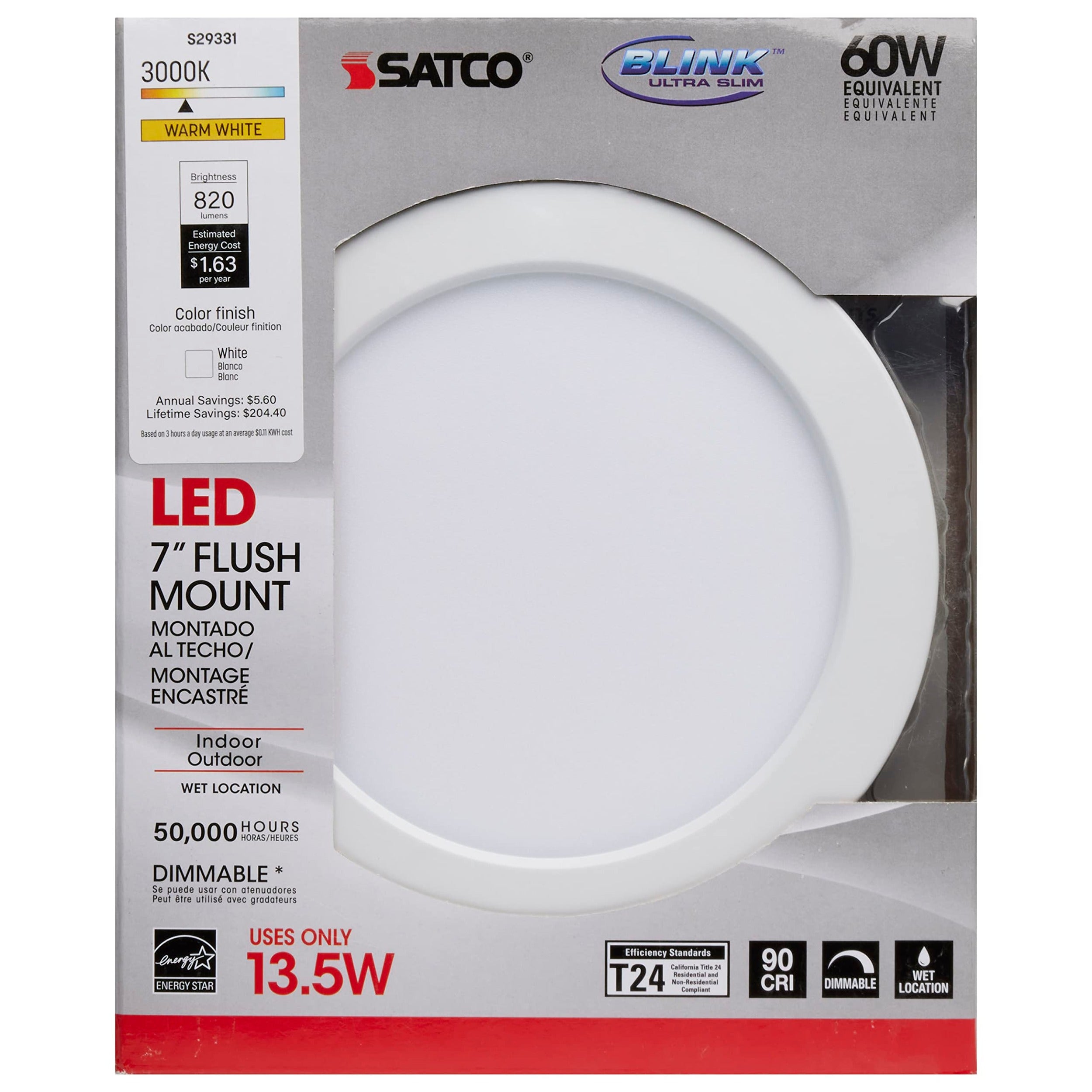 SATCO-NUVO Satco-nuvo S29331 Led Flush Mount 13.5W 3000K White