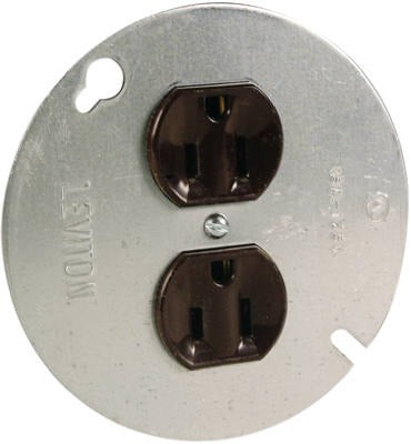 LEGRAND Pass Seymour 4048CC4 15A 125V Brown Receptacle 4 Inch Round Plate