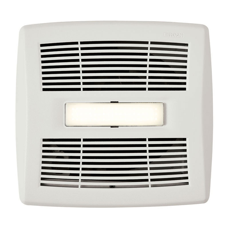 Broan-NuTone AE80BL InVent Single-Speed Ventilation Fan with LED Light 80 CFM 1.5 Sones White