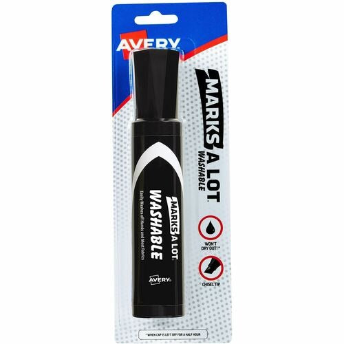 AVERY Avery AVE24158 Washable Jumbo Chisel Tip Marker Black