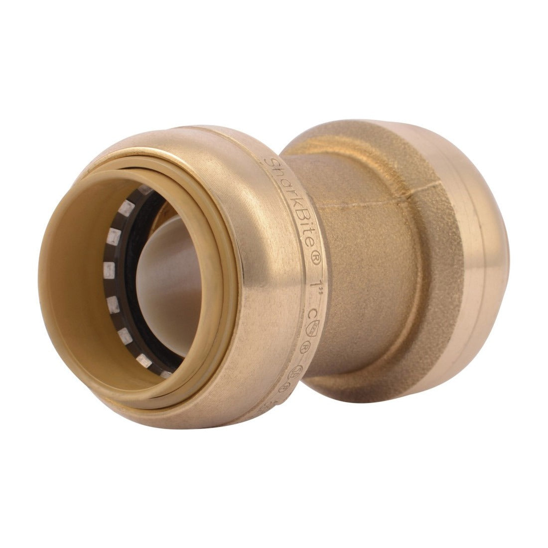 RWC Rwc U020LF 1 Inch Push-fit Brass Straight Pipe Coupling