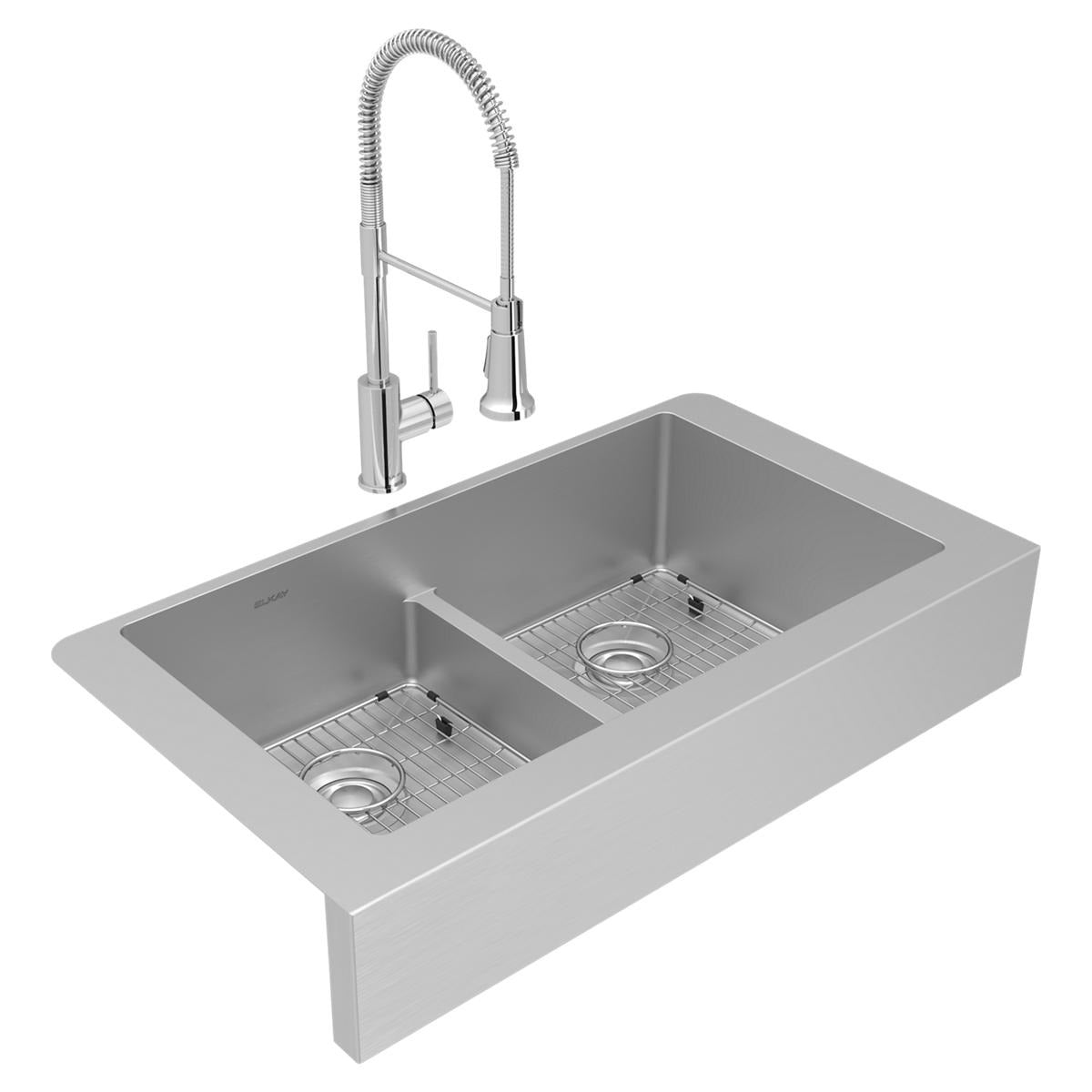 BSC PREFERRED Bsc Preferred ECTRUFA32179FBC Farmhouse Sink with Faucet Kit