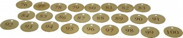 C H HANSON C.h. Hanson 40026 Blank Metal Brass Tag 1.5in 25 Pack