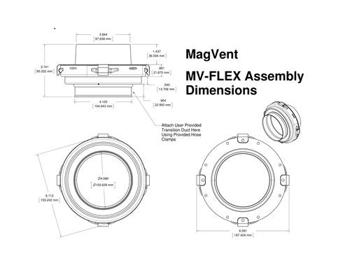 MAGVENT Magvent MV-FLEX Any Way Dryer Vent Path (4-in)