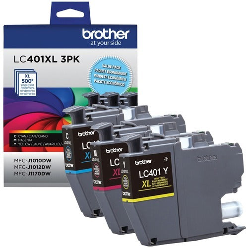 BROTHER Brother BRTLC401XL3PKS Ink Cartridge Cmy 3-pack