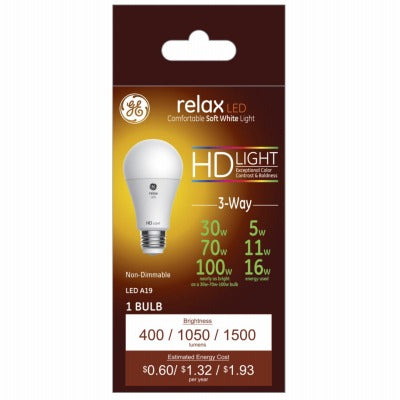 GE G E Lighting 93127692 3-way Led A19 Bulb 5/11/16W 2700K