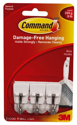 3M 3M Company 17067ES Utensil Hook with Strips 3 Pack