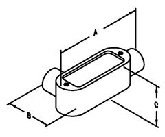 Steel Electric Products LL7A 2-1/2 Inch Die-Cast Copper Free Aluminum 90 Degrees Hub Type LL Conduit Body