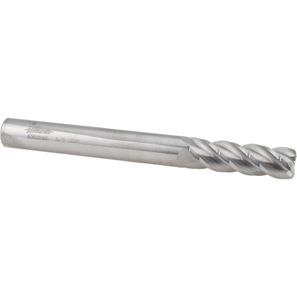 ACCUPRO Accupro 12183589 Corner Radius End Mill 5/8 in 4 Flute Carbide