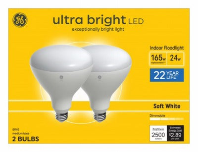 GE G E Lighting 93130764 BR40 Led Bulb 24W 2700K 2 Pack