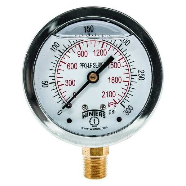 WINTERS Winters pfq807lf Lead-free Pressure Gauge 0-300 Psi