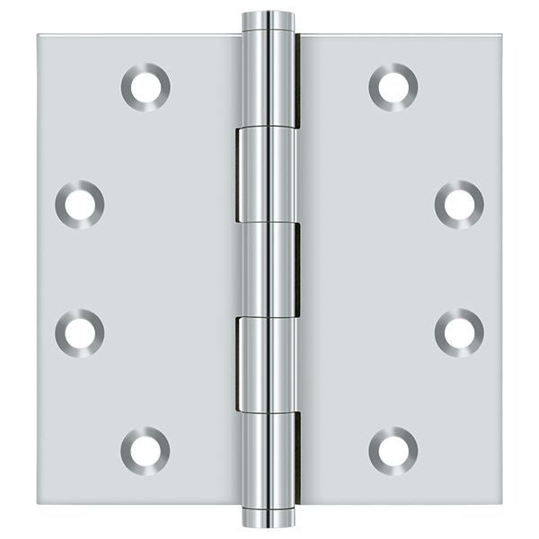 DELTANA Deltana DSB4526 Square Door Hinge 4.5x4.5 Bright Chrome
