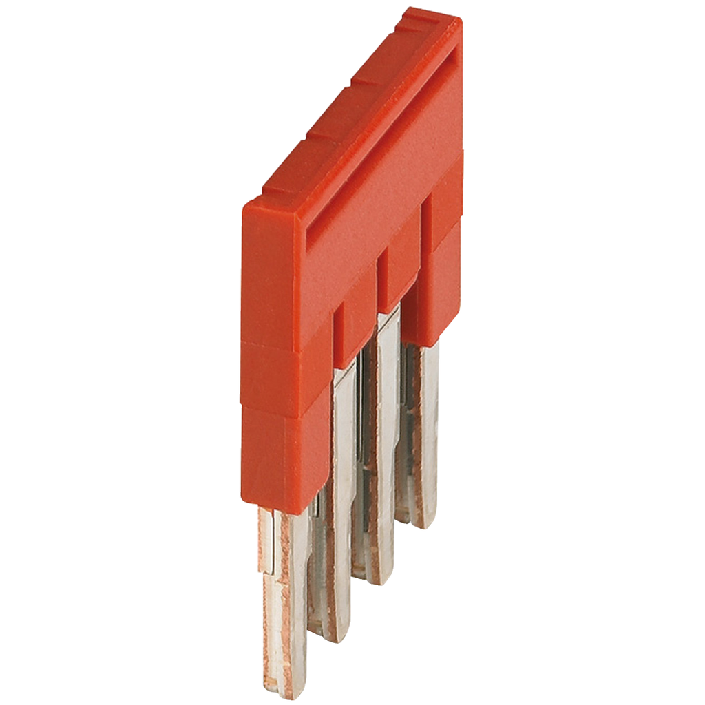 Schneider Electric NSYTRAL24 Plug-in Bridge 4 Points for 2.5mm Terminal Blocks Red Set of 50